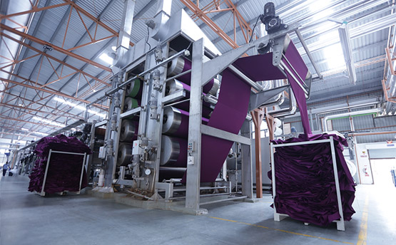 Stentering with Coating